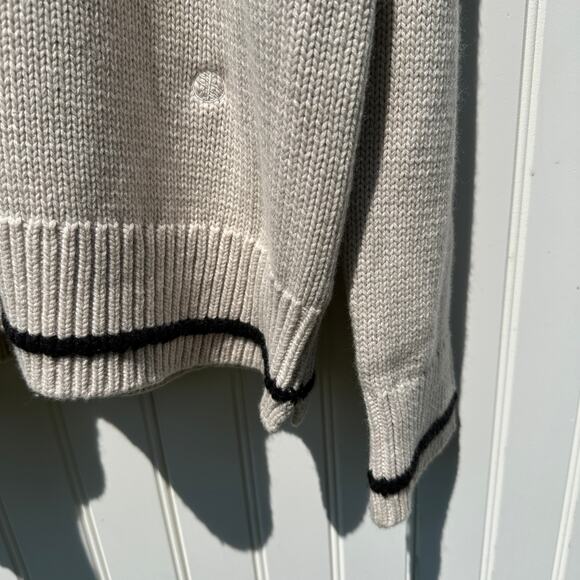 Maria McManus Heavy Gauge Oversized Crew Sweater Small Crema Black NWT$990 - Picture 8 of 16